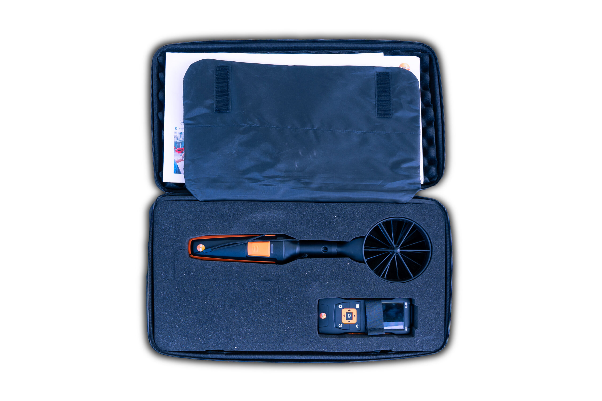 Anemometr Testo 440 z sondą wiatraczkową Ø100 mm + rękawy pomiarowe – zestaw - obrazek 2